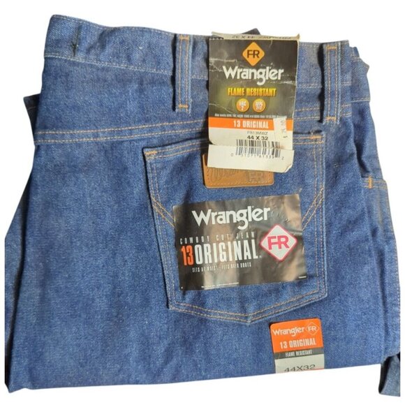 NEW Lot of 3 Mens Wrangler FR Jeans 44x32 Relaxed & 13 Original FR13MWZ Workwear - Picture 3 of 5